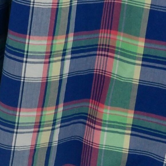 Ralph Lauren Button Down Shirt Men's 3XB Multicolor Plaid Short Sleeve Cotton - Picture 6 of 9